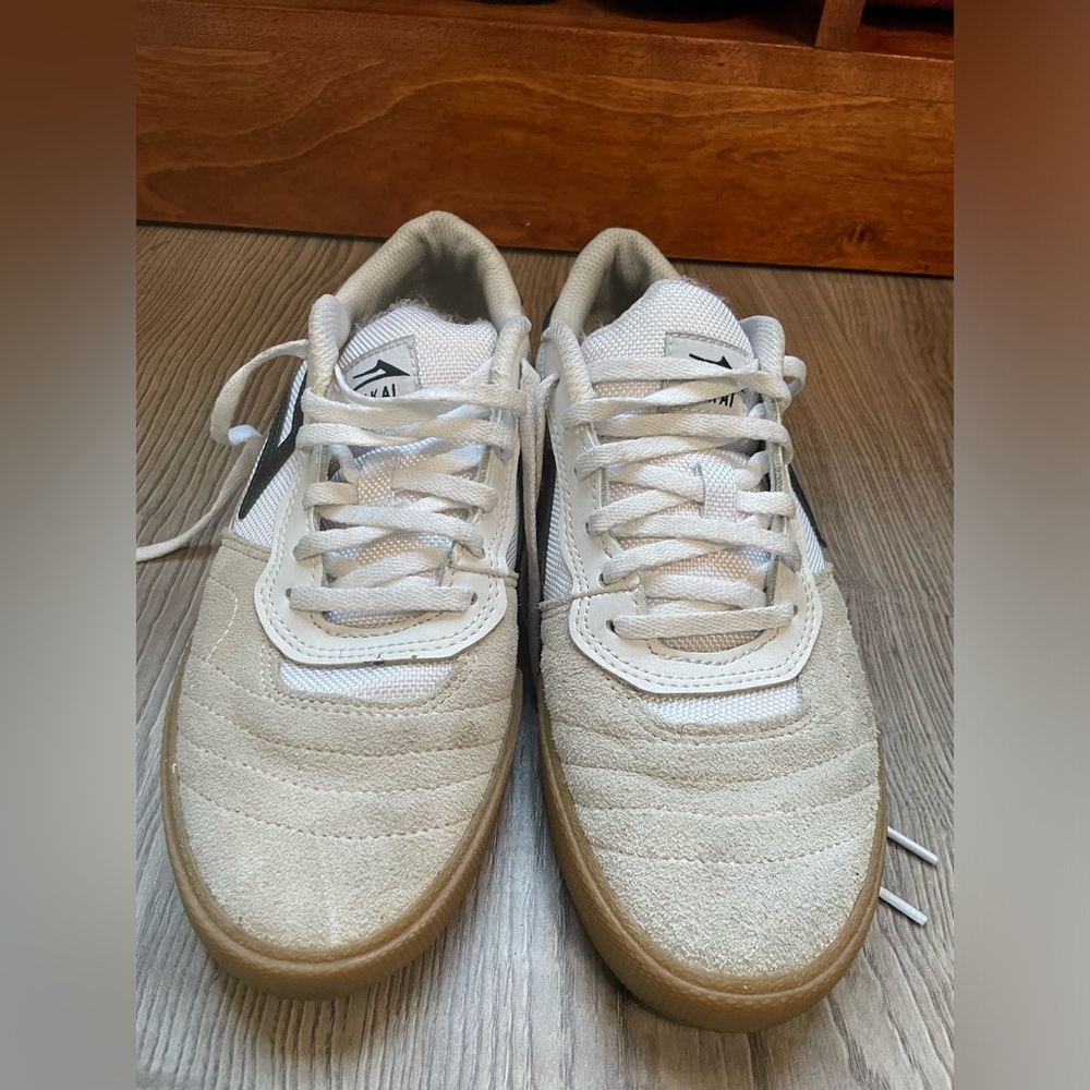 Lakai Cambridge cream suede sneakers